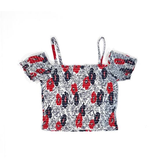 Janie and Jack Girls Floral Smocked Top - Picture 1 of 4